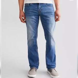 True Religion Ricky Big T Relaxed Straight Medium Wash Jeans Size 32